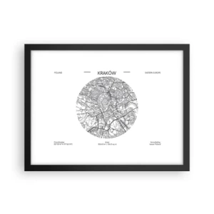 Poster in black frame - Anatomy of Crocow - 40x30 cm