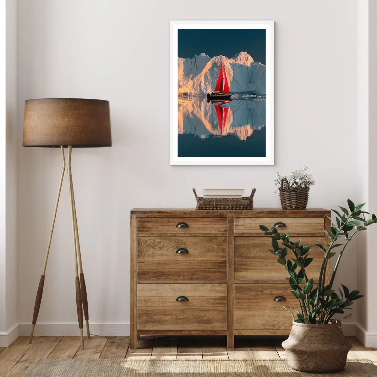 Poster in white frmae - On the Edge of the World - 40x50 cm