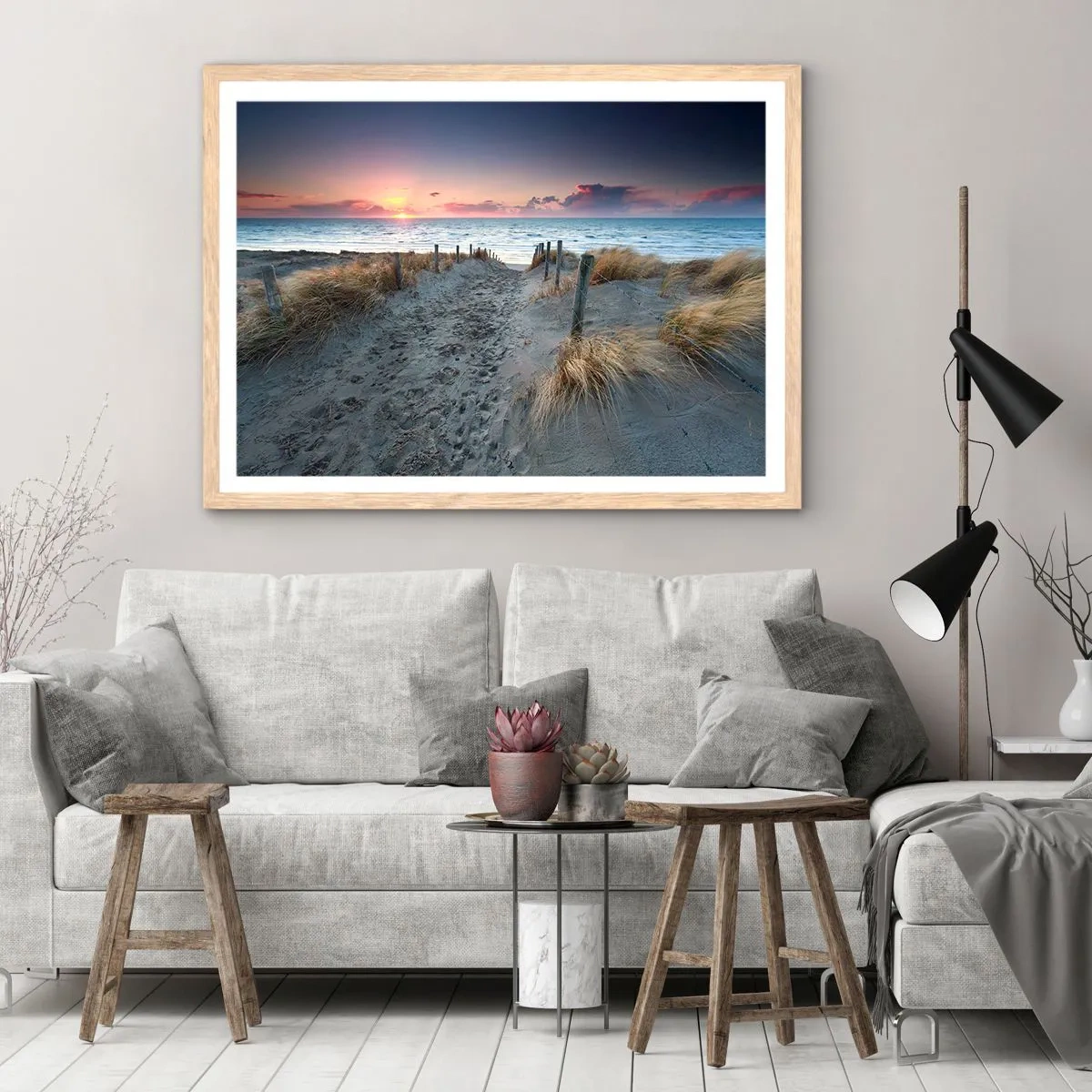 Poster in light oak frame - You Have Spilled a Rainbow of Sparkles… - 100x70 cm