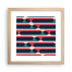 Poster in light oak frame - Inwards and Forwards - 30x30 cm