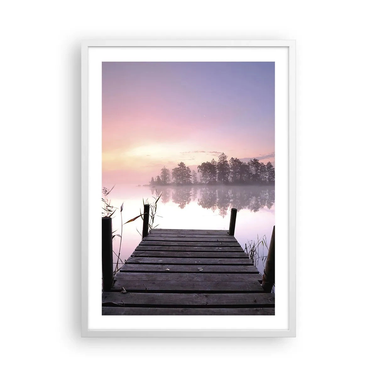 Poster in white frmae - Out from a Lilac Fog… - 50x70 cm