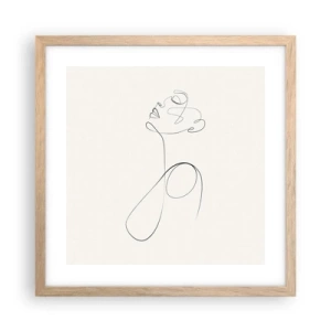 Poster in light oak frame - Entangled in Dreams - 40x40 cm