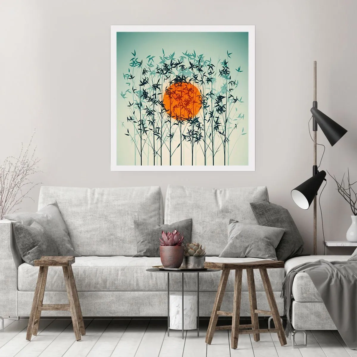 Poster - Japanese Sun - 30x30 cm