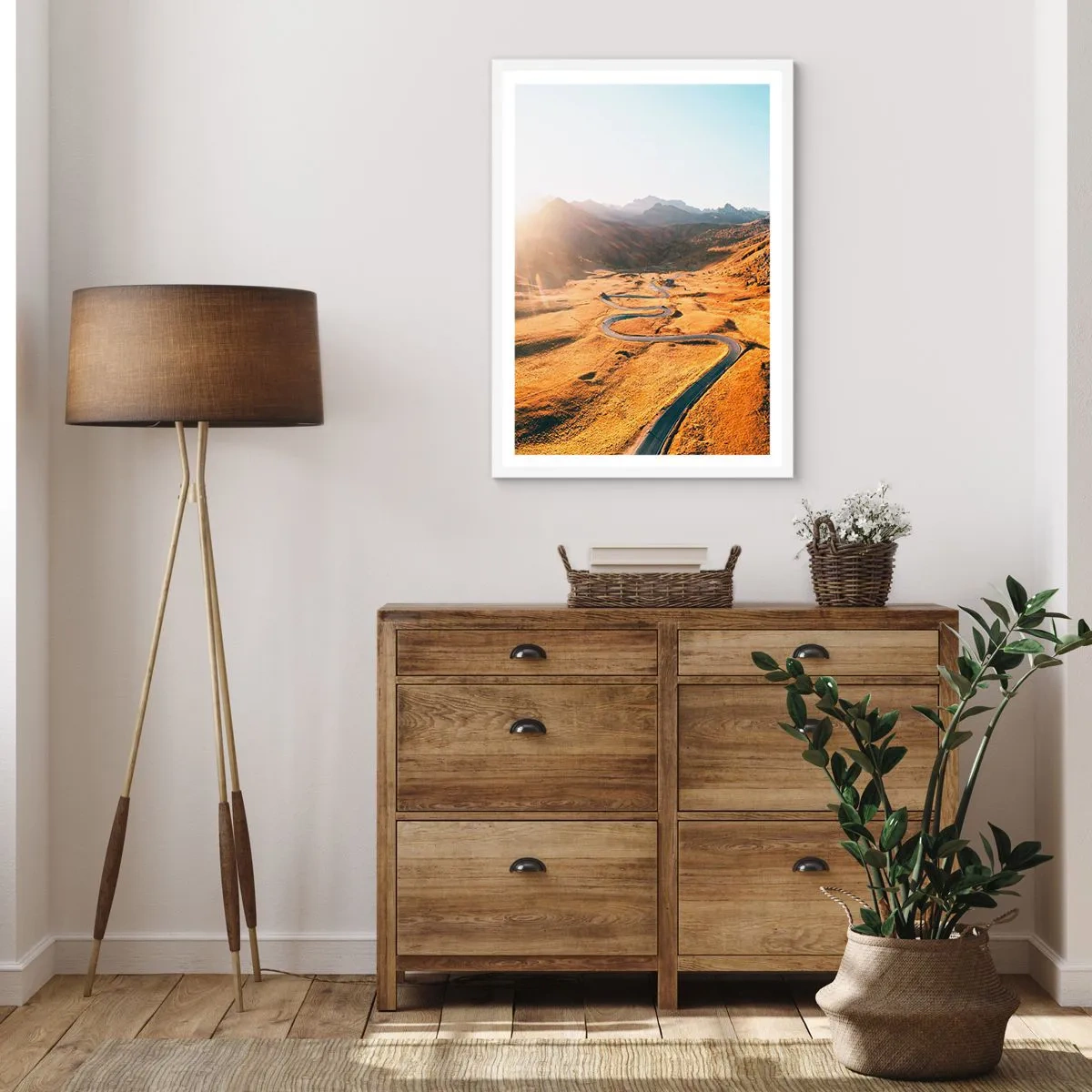 Poster in white frmae - In a Golden Valley - 70x100 cm