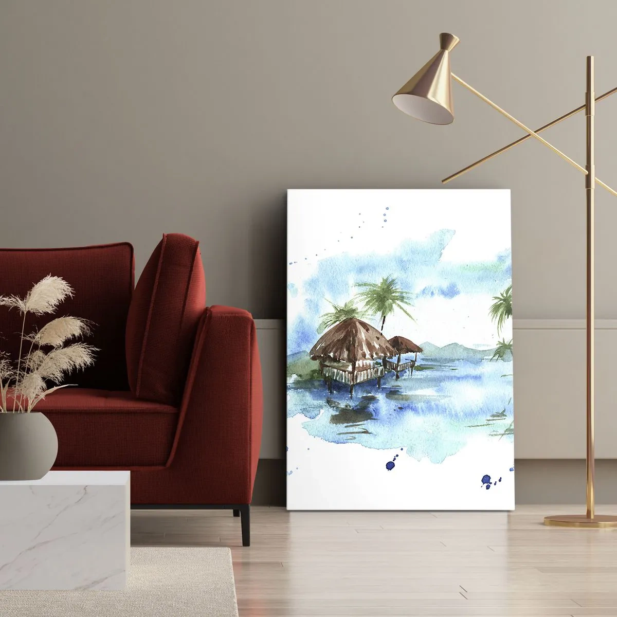 Canvas picture - Somewhere in the Pacific - 45x80 cm