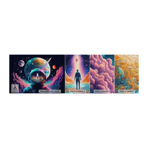 Photo Wallpaper Sample Premium Canvas - Philosophers Didn't Imagine This - Astronaut, Futuristic, Cosmos - 100x30 cm