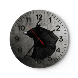 Wall clock - Clock on glass - Full of Passion - 40x40 cm