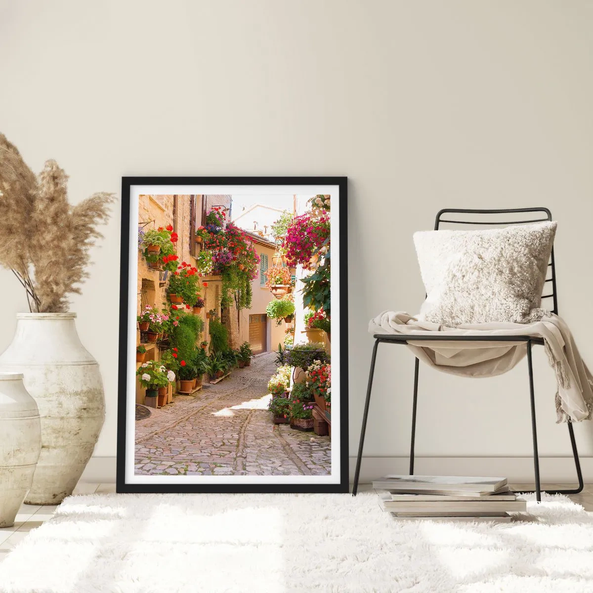 Poster in black frame - Flood of Flowers - 61x91 cm