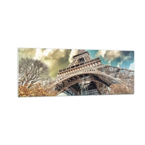Glass picture - And in Autumn in Paris… - 140x50 cm