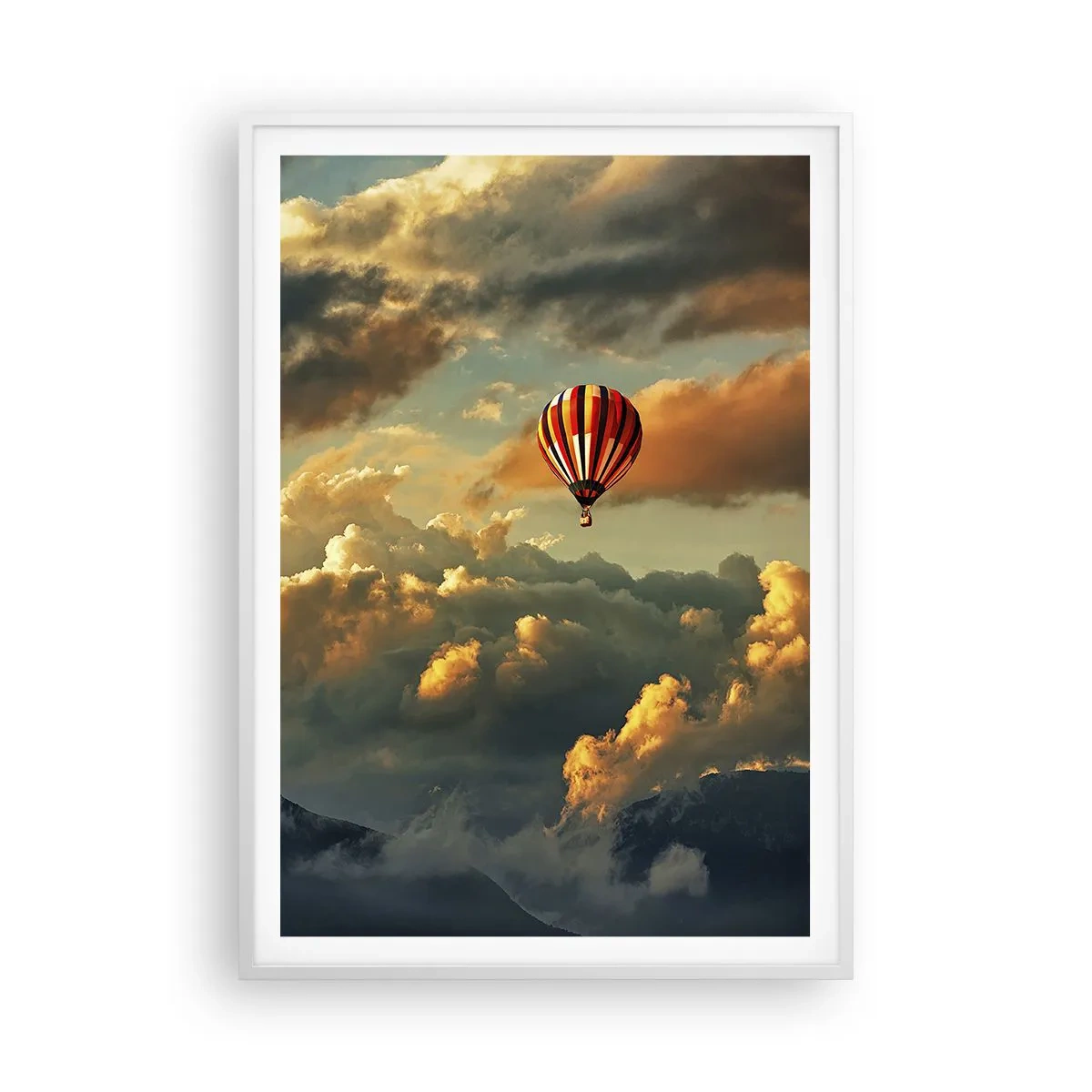Poster in white frmae - I Like Flying - 70x100 cm