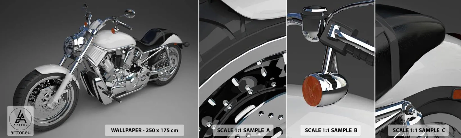 Photo Wallpaper Sample Standard Eco - Makes You Want to Kneel - Automotive, Motorbike, Travels - 100x30 cm