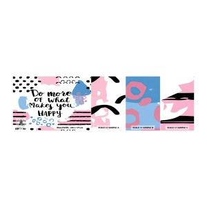 Photo Wallpaper Sample Standard Eco - How To Be Happy - Affirmation, Maxim, Words - 100x30 cm