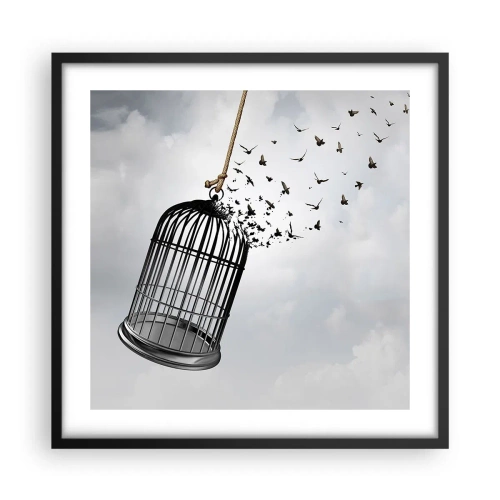 Poster in black frame - Faith…Hope…Freedom! - 50x50 cm