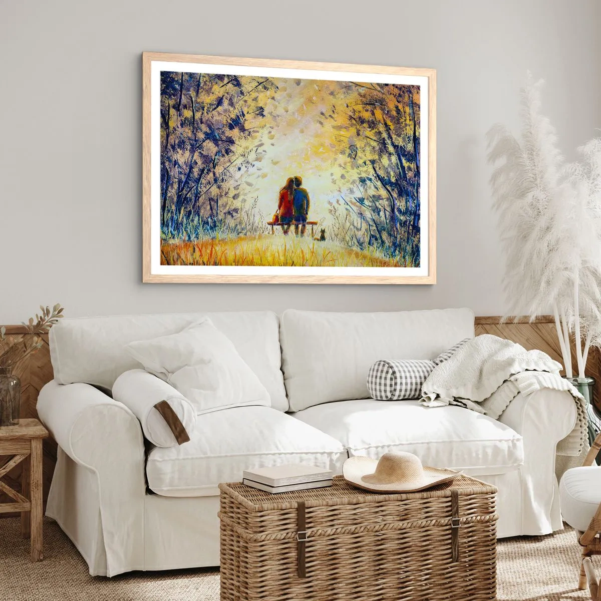 Poster in light oak frame - Magical Moment - 100x70 cm