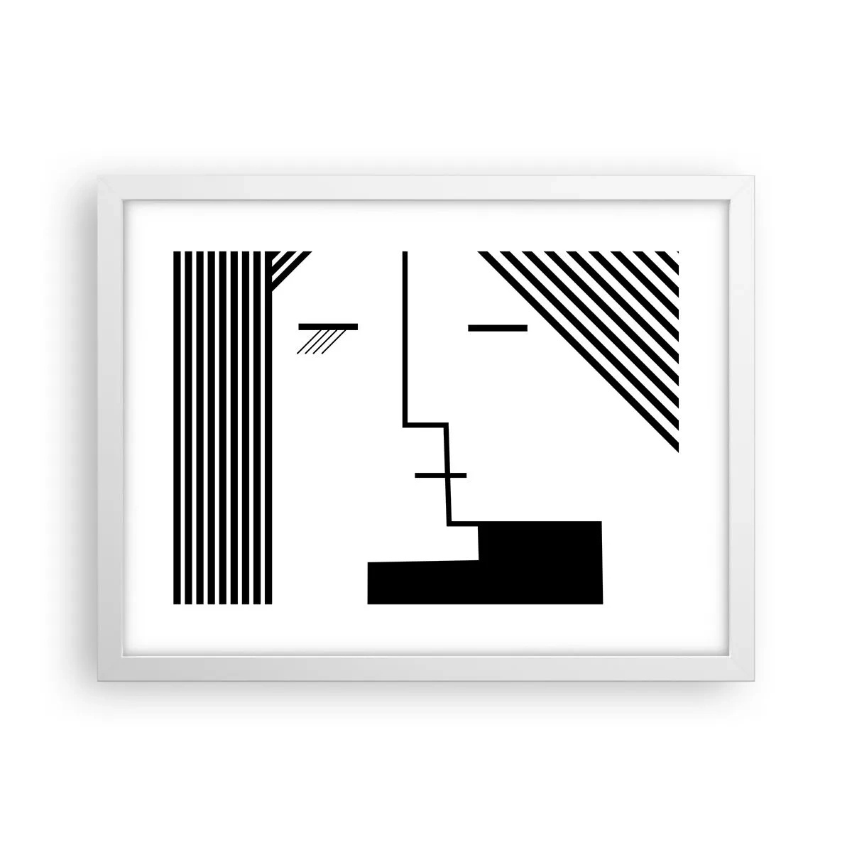 Poster in white frmae - Simply a Kiss - 40x30 cm