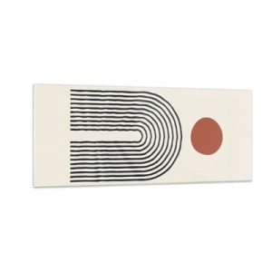 Glass picture - Magnetism of Shapes and Colours - 100x40 cm