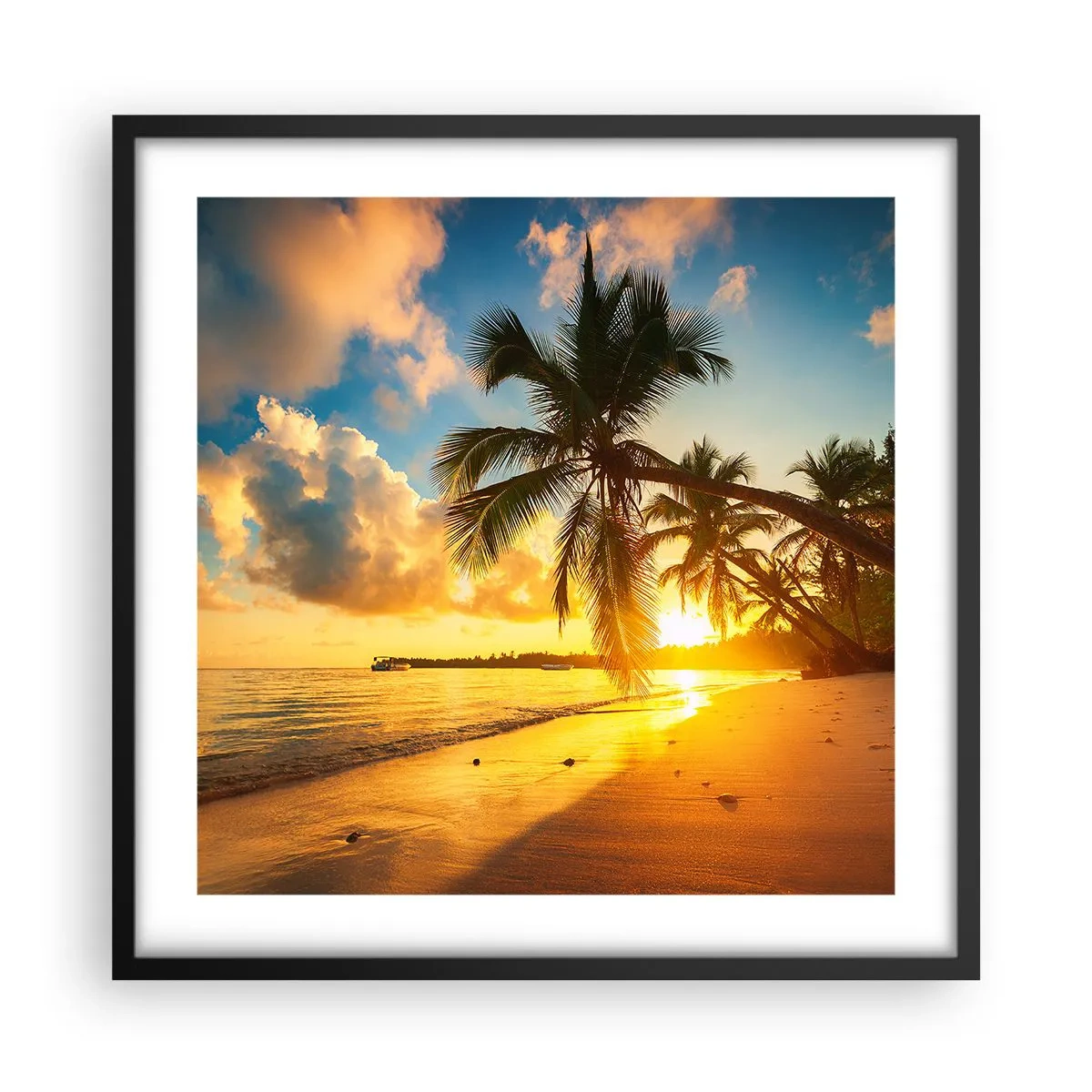 Poster in black frame - Caribbean Dream - 50x50 cm
