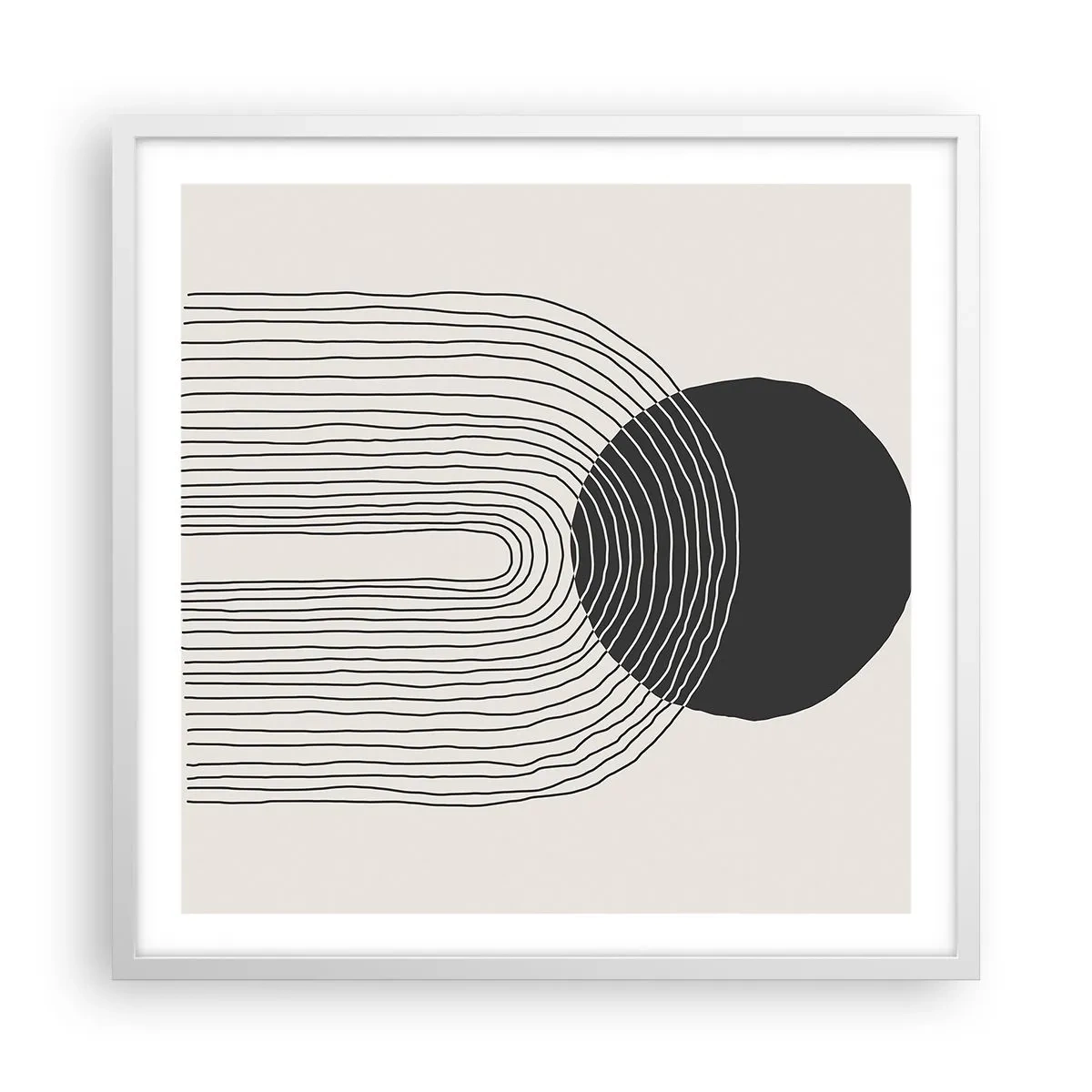 Poster in white frmae - Trembling and Certainty - 60x60 cm