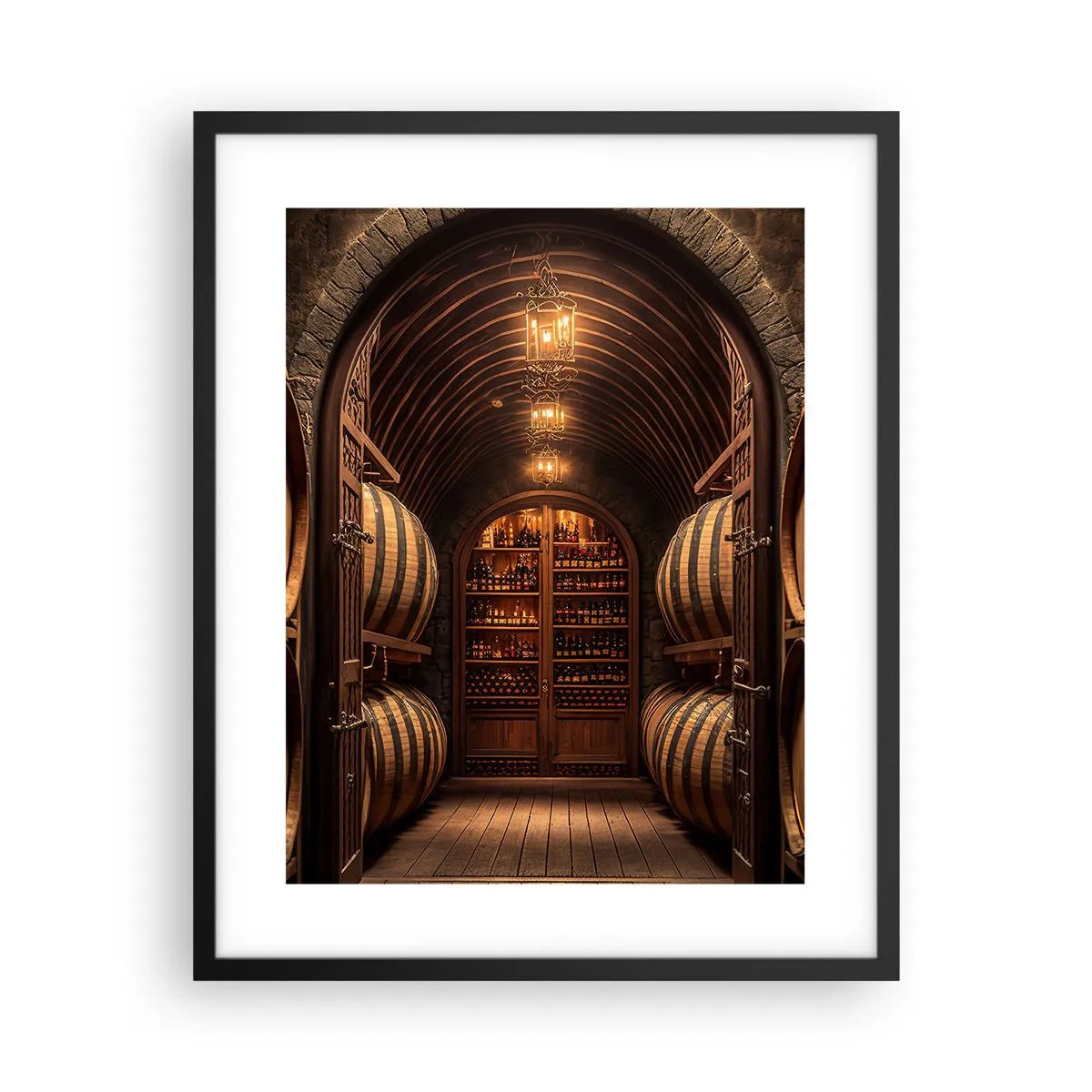 Poster in black frame - Atmospheric Cellar - 40x50 cm