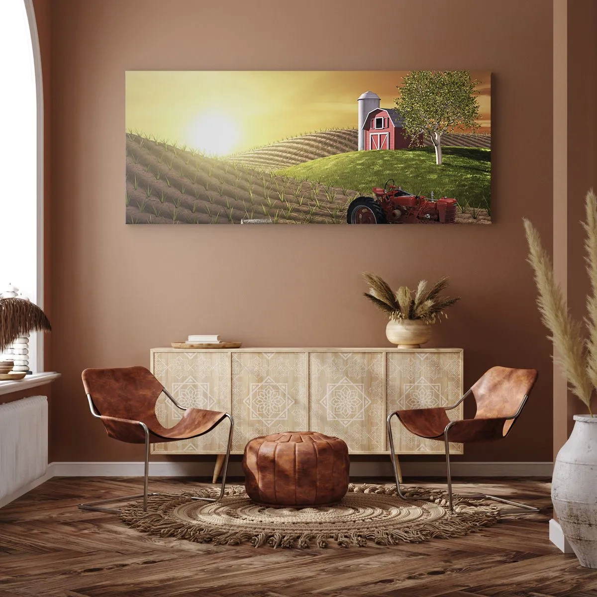Canvas picture - Farm Straight from a Tale - 120x50 cm