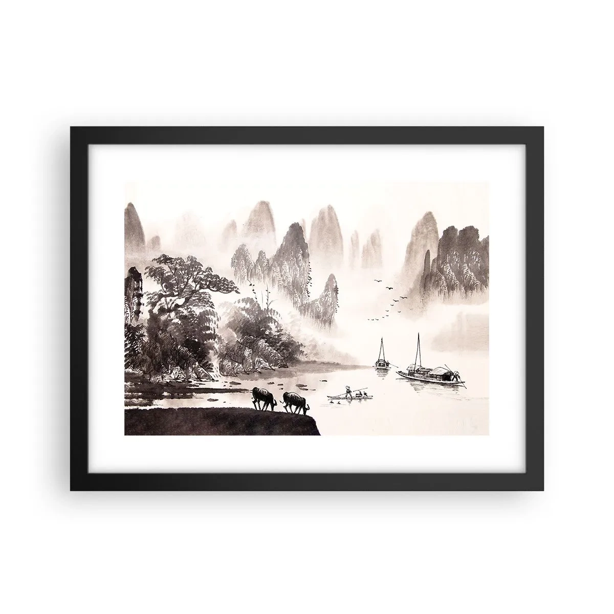 Poster in black frame - Everyday Life in the East - 40x30 cm