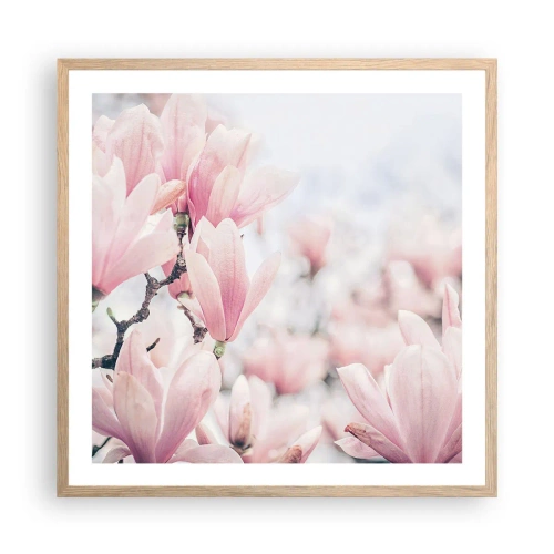 Poster in light oak frame - Ideal of Subtlety - 60x60 cm