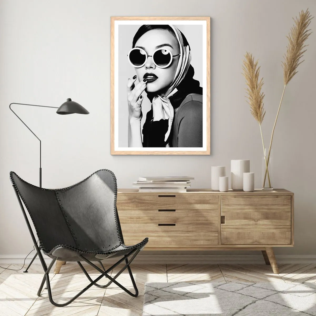 Poster in light oak frame - Greetings from the 60-ies - 61x91 cm