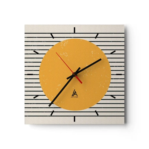 Wall clock - Clock on glass - Power of Simplicity - 30x30 cm