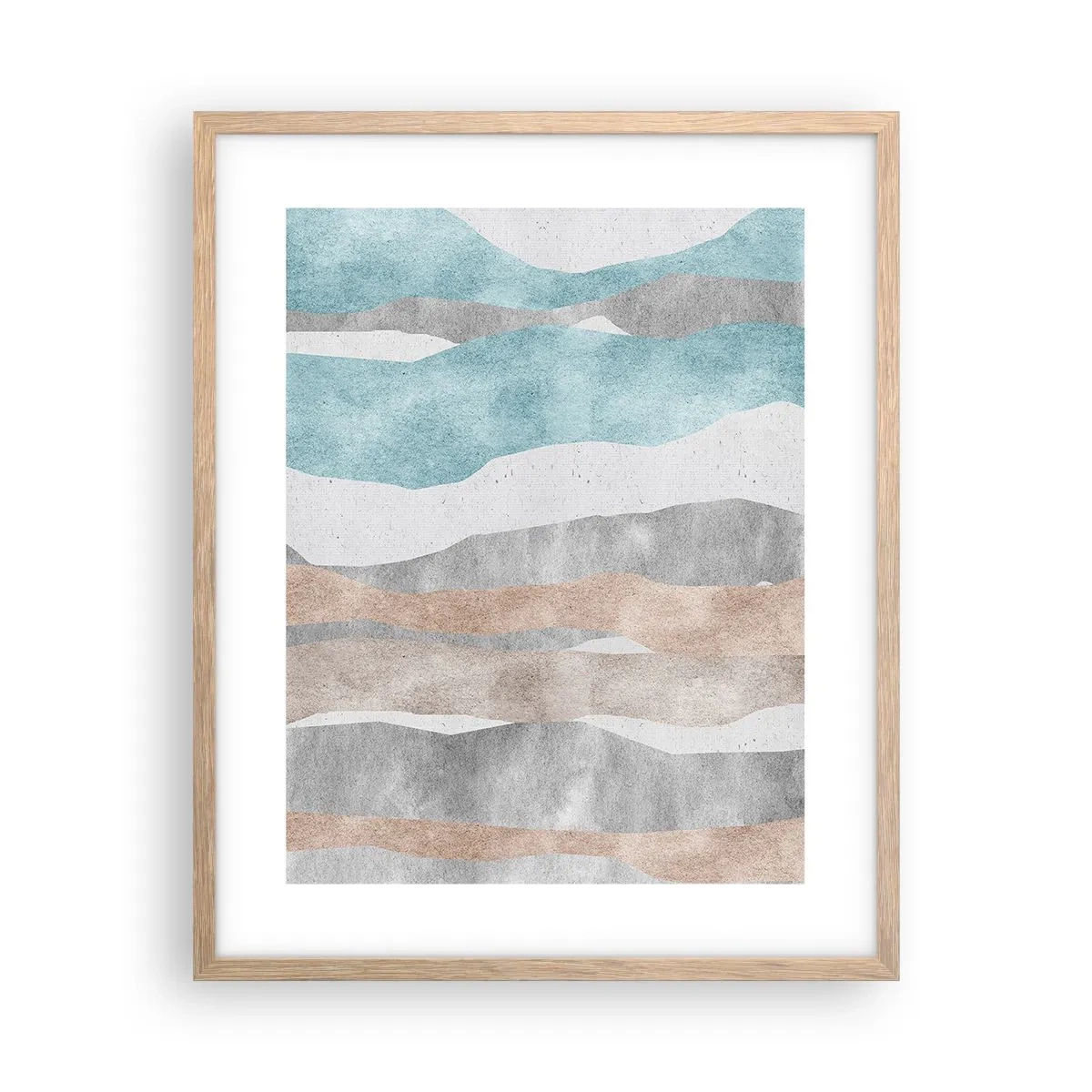 Poster in light oak frame - Study of Continuity - 40x50 cm