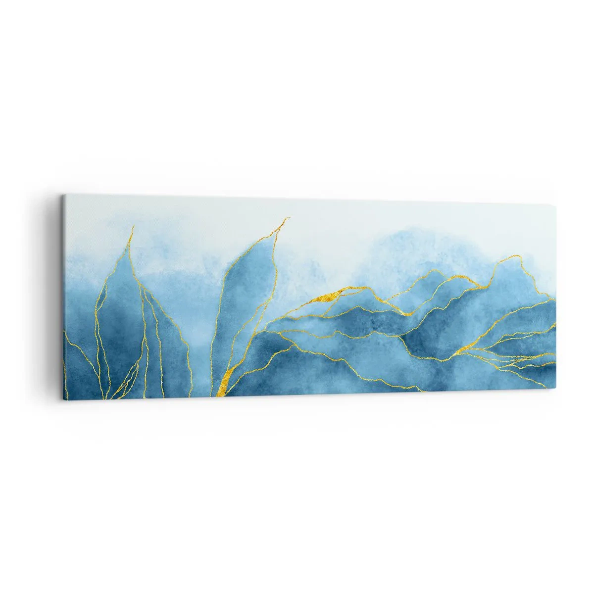 Canvas picture - Blue In Gold - 140x50 cm