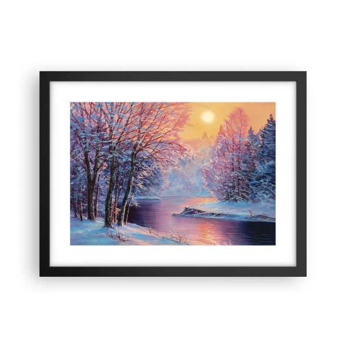 Poster in black frame - Colours of Winter - 40x30 cm