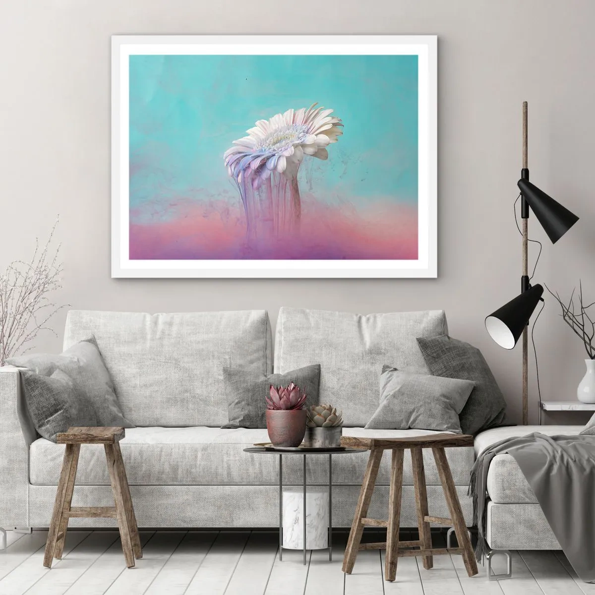 Poster in white frmae - Afterlife of Flowers - 100x70 cm