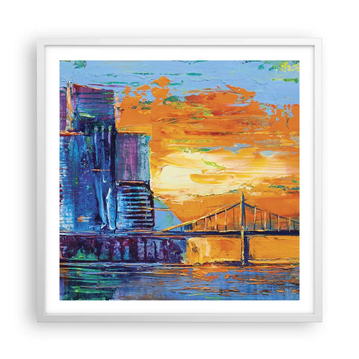 Poster in white frmae - Culture and Nature - 60x60 cm