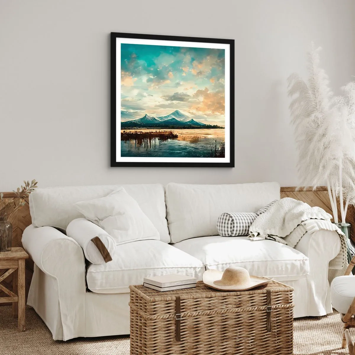 Poster in black frame - Under Heaven's Protection - 60x60 cm