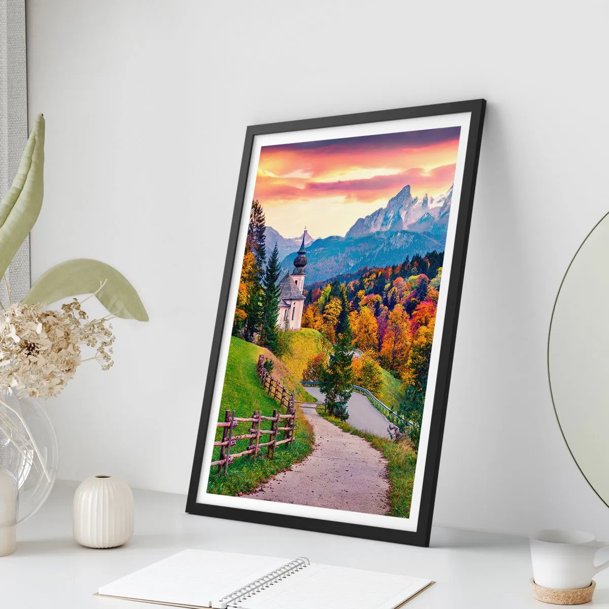 Poster in black frame - Landscape Like a Picture - 70x100 cm