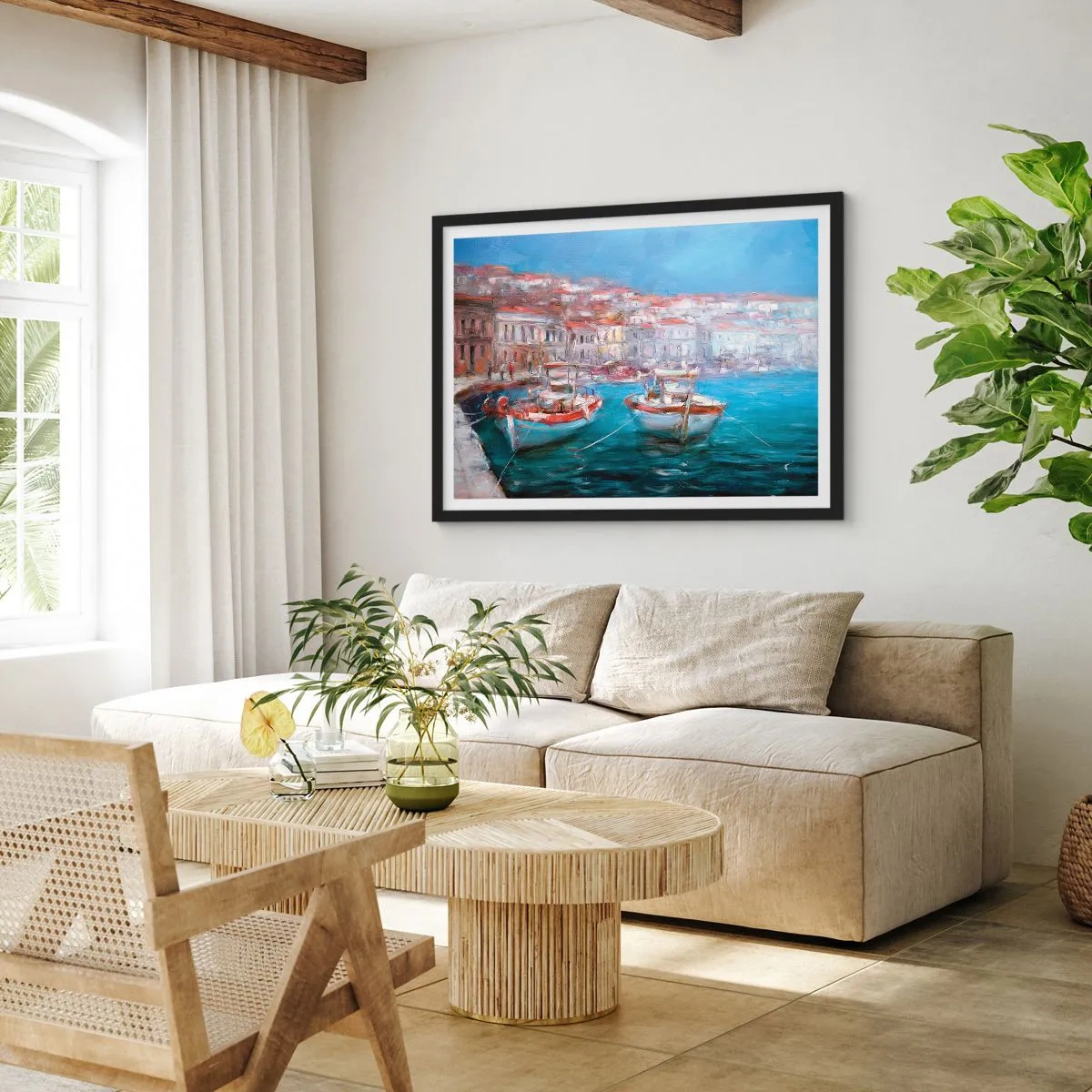 Poster in black frame - Italian Bay - 70x50 cm
