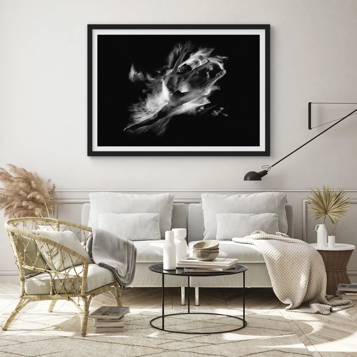 Poster in black frame - Stopped i in Flight - 70x50 cm
