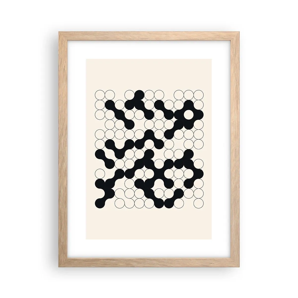 Poster in light oak frame - Chinese Play - Variation - 30x40 cm