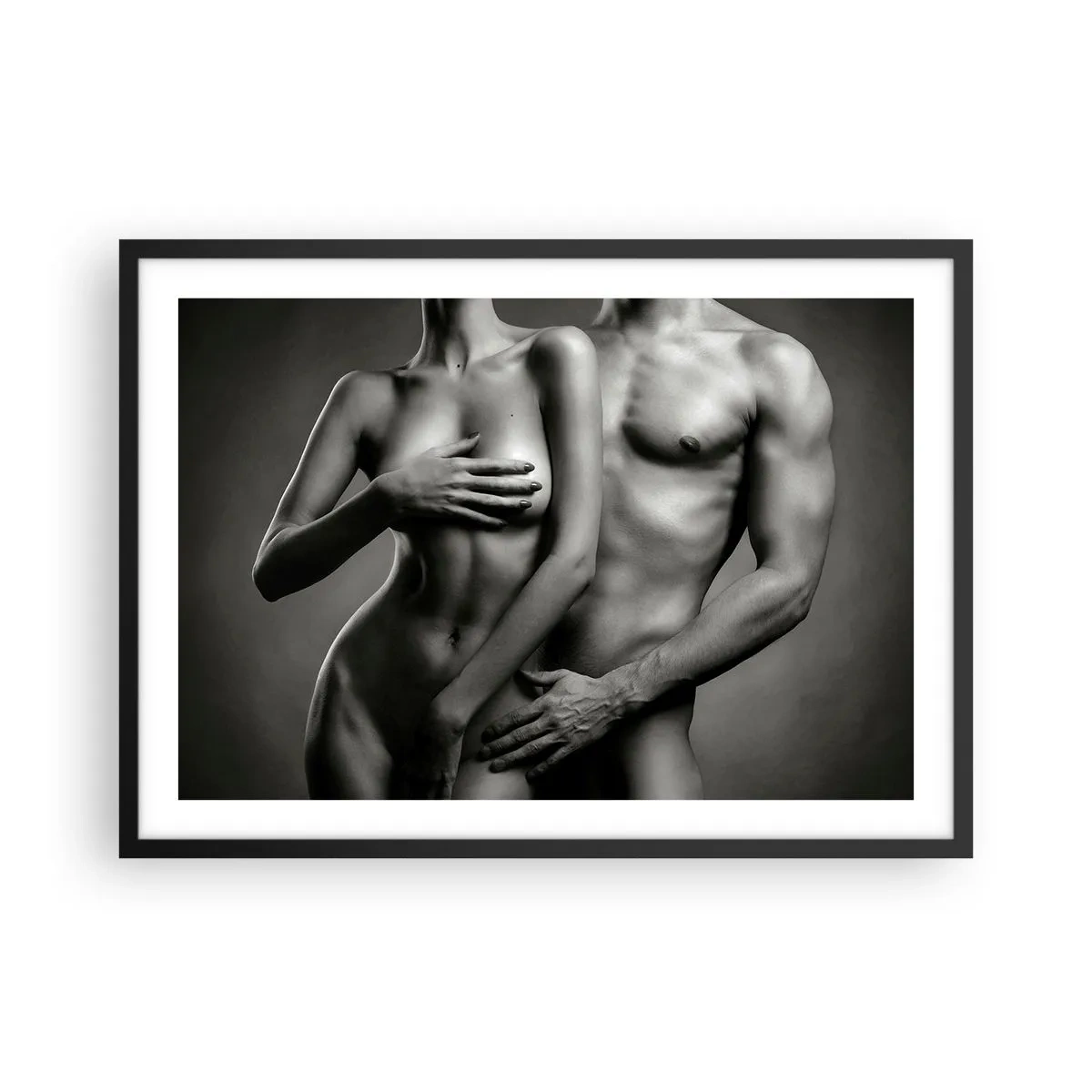 Poster in black frame - Adam and Eve - 70x50 cm