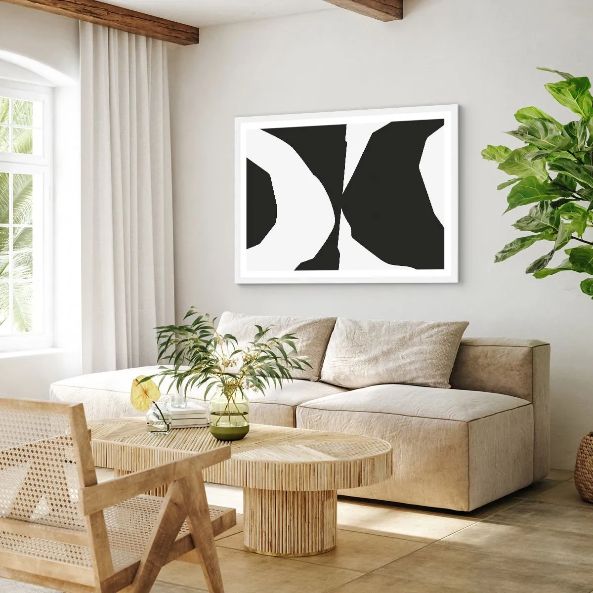 Poster in white frmae - Positive - Negative - 50x40 cm