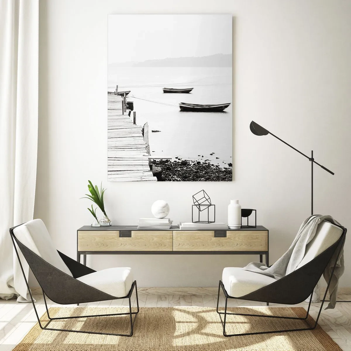 Glass picture - By Waters Still and Clear - 50x70 cm