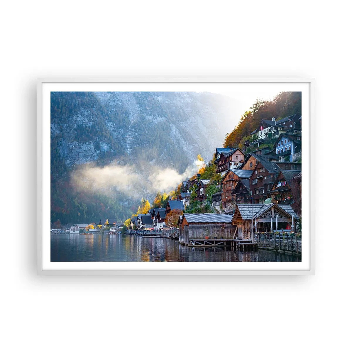 Poster in white frmae - Alpine Atmosphere - 100x70 cm