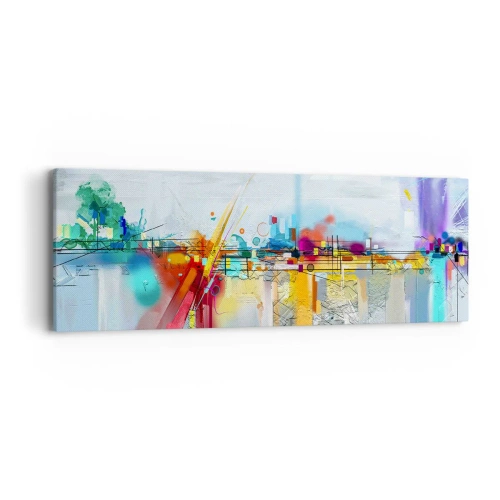 Canvas picture - Bridge of Joy over the River of Life - 90x30 cm