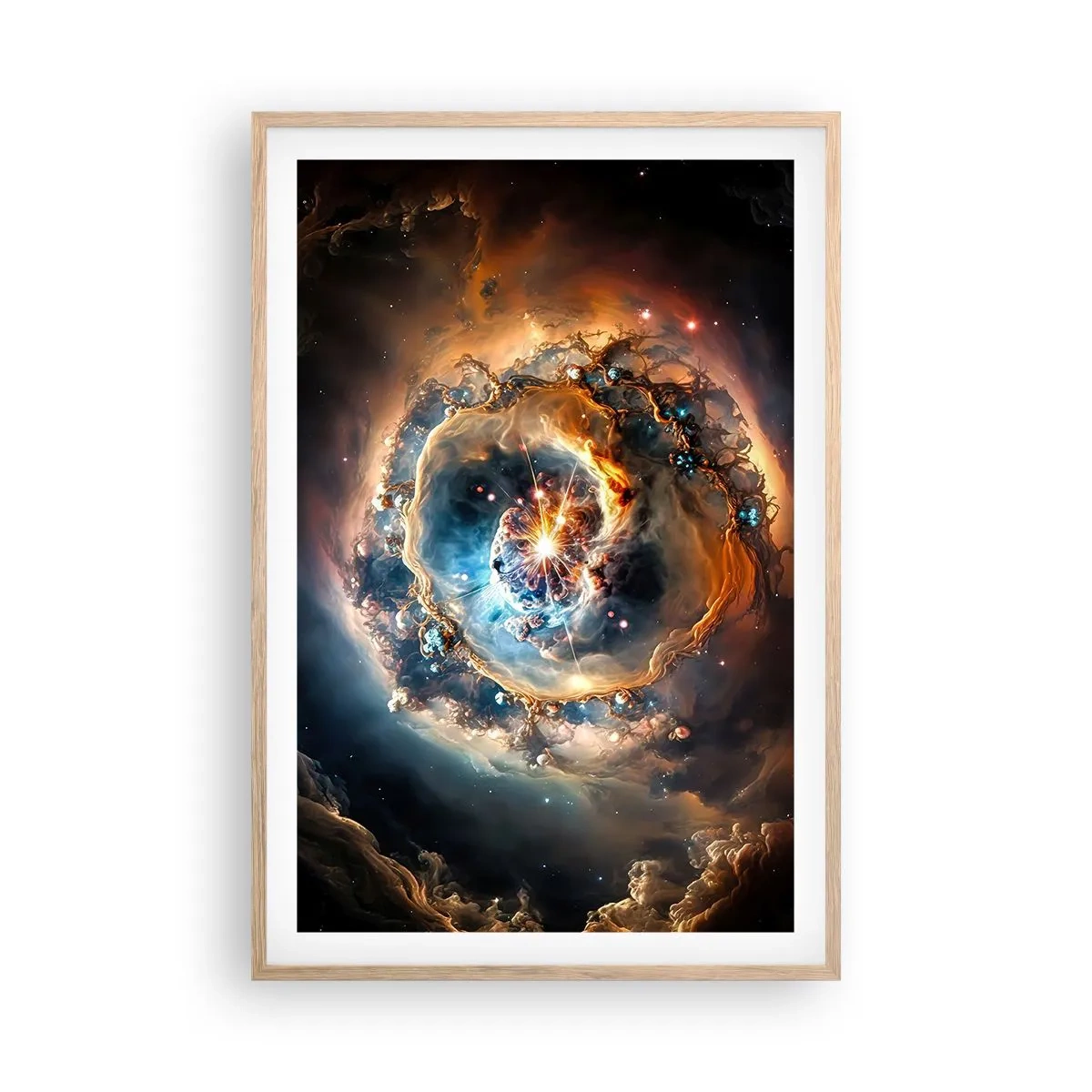 Poster in light oak frame - Beginning - 61x91 cm