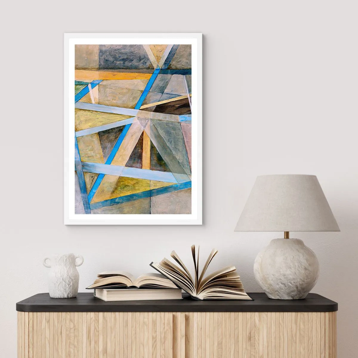Poster in white frmae - Straight Or Slanted? - 70x100 cm