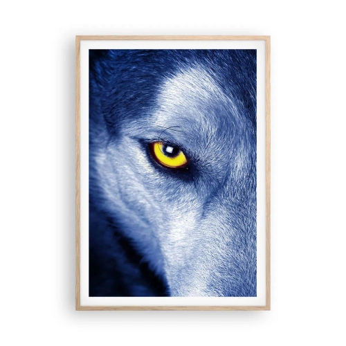 Poster in light oak frame - Mesmerising Look - 70x100 cm