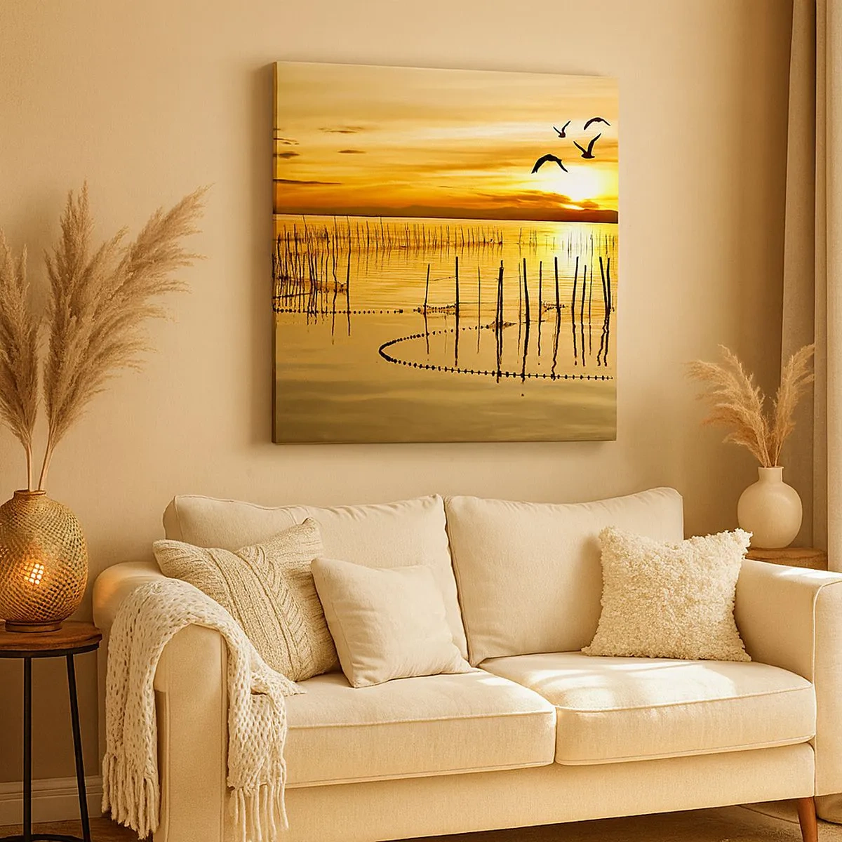 Canvas picture - At a Fishery - 30x30 cm