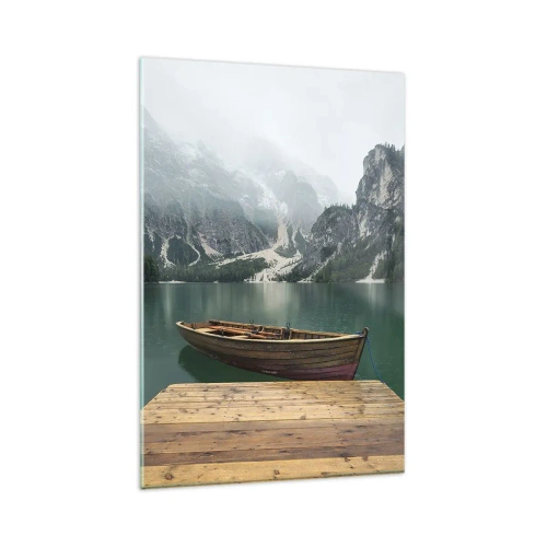 Glass picture - Boat Found Solitude - 80x120 cm