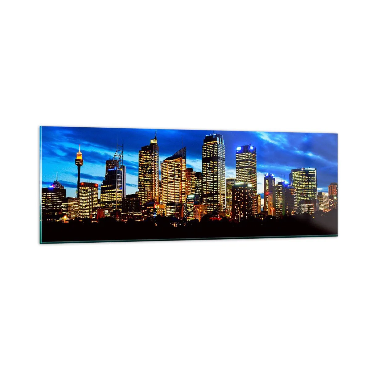 Glass picture - Night of Lights and Colours - 90x30 cm