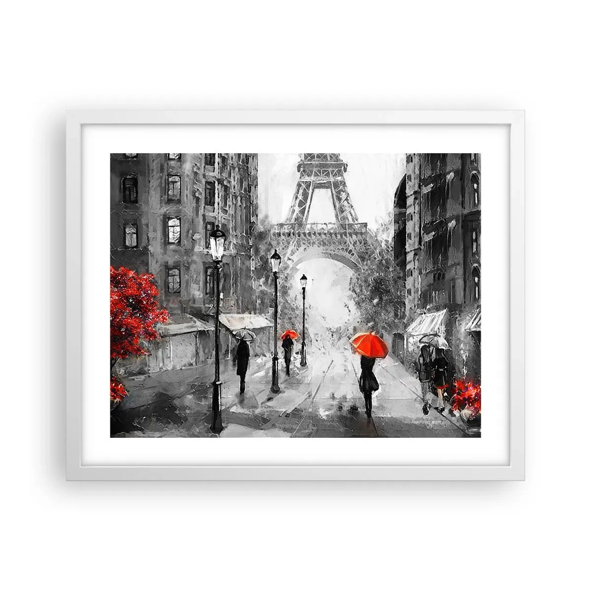 Poster in white frmae - All Roads Lead to Her - 50x40 cm